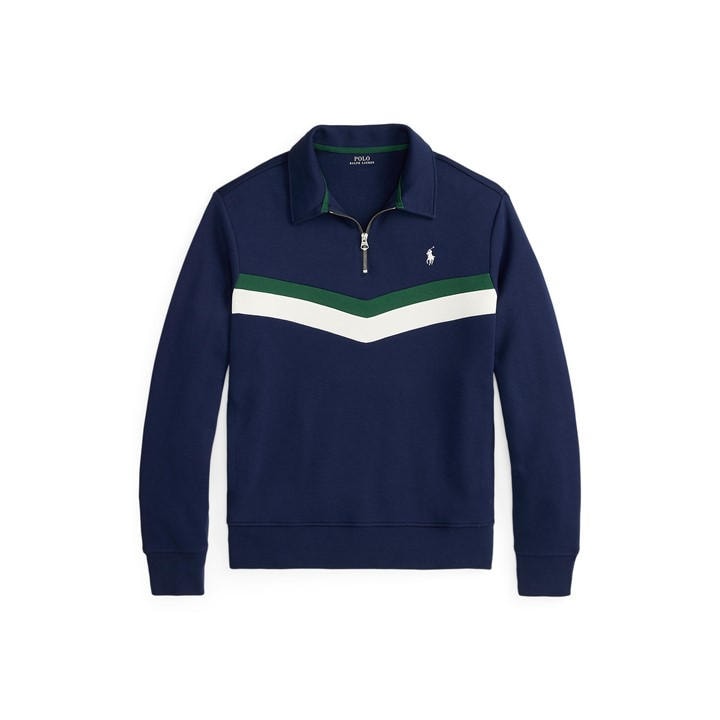 Polo Ralph Lauren Men' Blue Quarter Zip Fleece in Size S, Sports Direct
