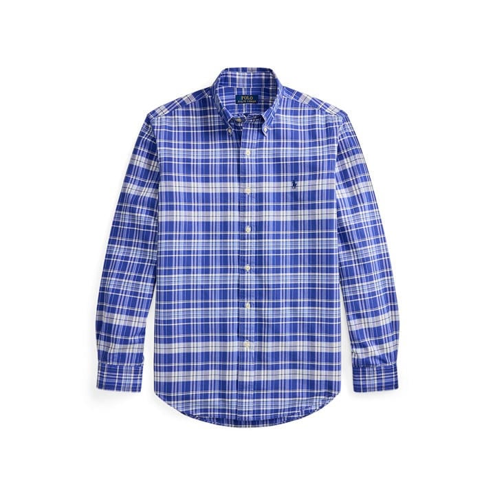 Polo Ralph Lauren Men's Blue Long Sleeve Patterned Shirt in Size M, Sports Direct