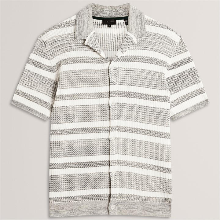 Ted Baker Men's White Patterned Short Sleeve Shirt in Size 2XL, Sports Direct