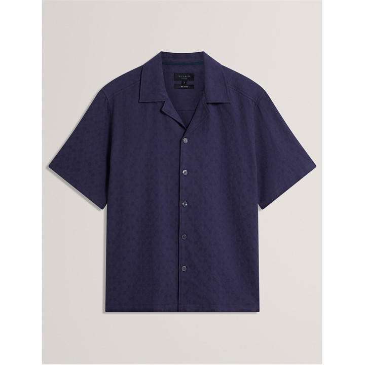 Ted Baker Men's Blue Patterned Short Sleeve Shirt in Size M, Sports Direct