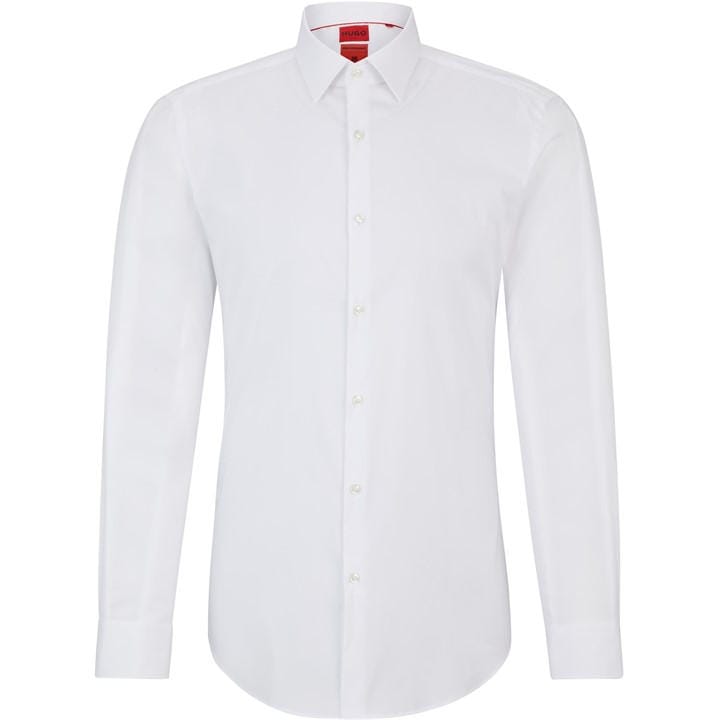 Boss Men's White Kenno Long Sleeve Oxford Shirt in Size 37, Sports Direct