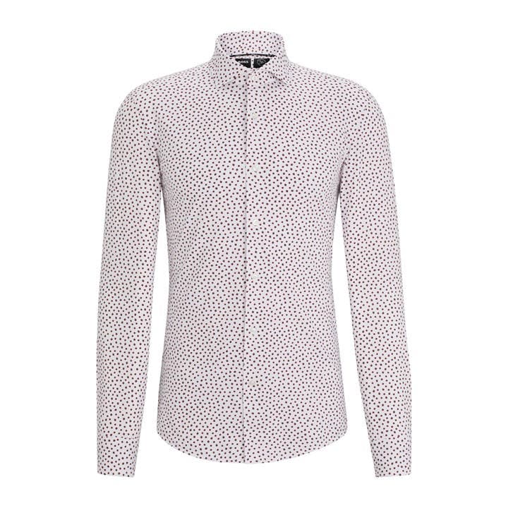 Boss Men's White Long Sleeve Oxford Shirt in Size 37, Sports Direct