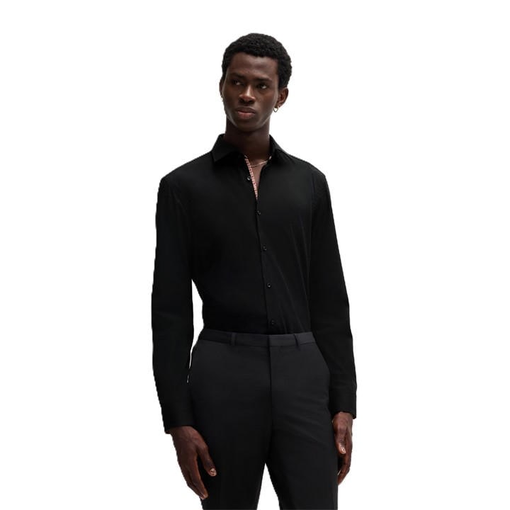 Hugo Men' Black Koey Long Sleeve Oxford Shirt in Size S, Sports Direct
