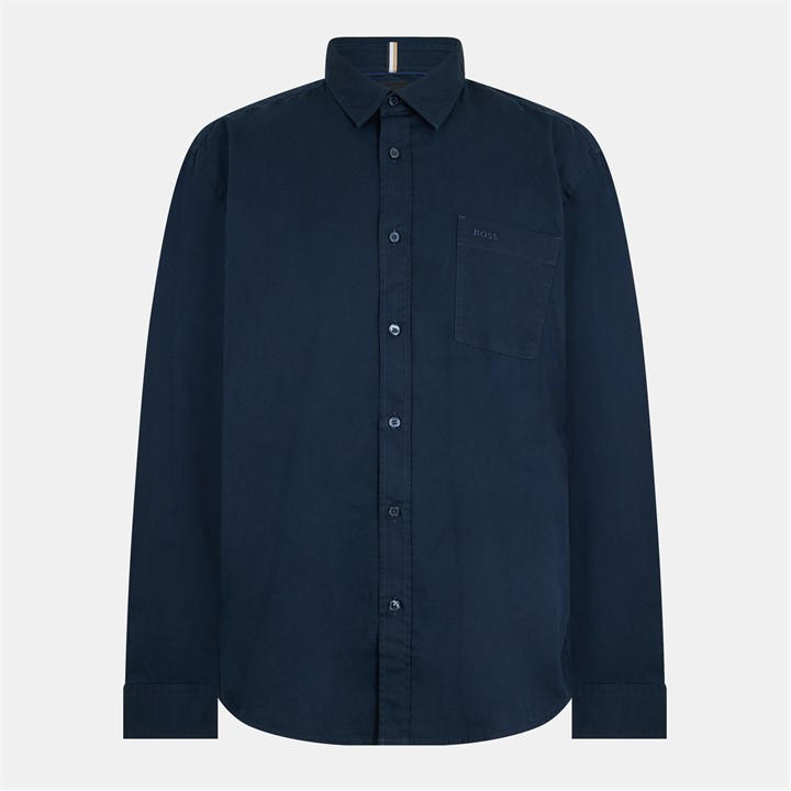 Boss Men' Blue Long Sleeve Oxford Shirt in Size S, Sports Direct