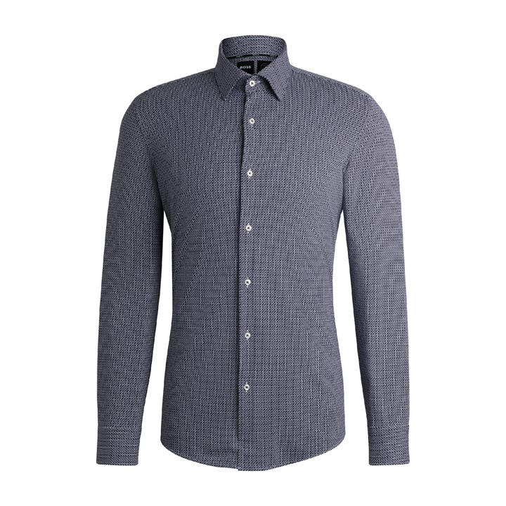 Boss Men's Blue P Hank Kent Long Sleeve Oxford Shirt in Size 38, Sports Direct