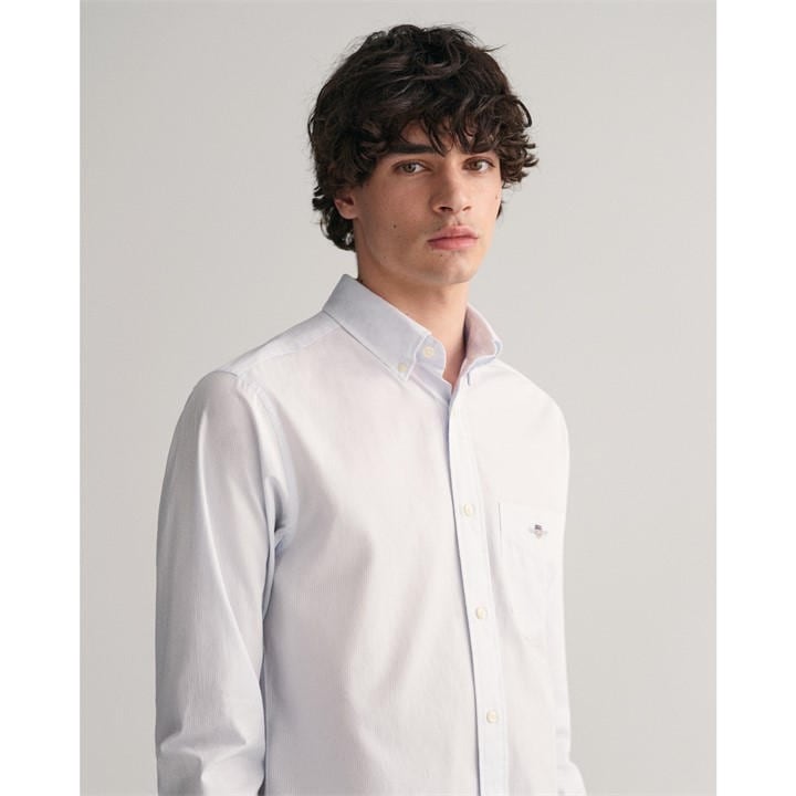 Gant Men's Blue Poplin Banker Shirt in Size 2XL, Sports Direct