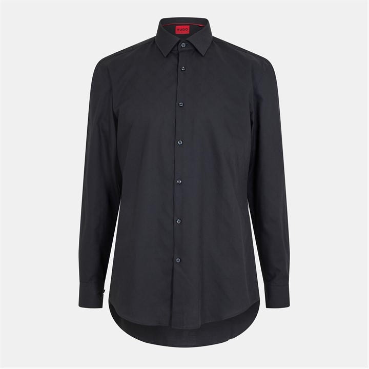 Boss Men's Black Kenno Long Sleeve Oxford Shirt in Size 37, Sports Direct