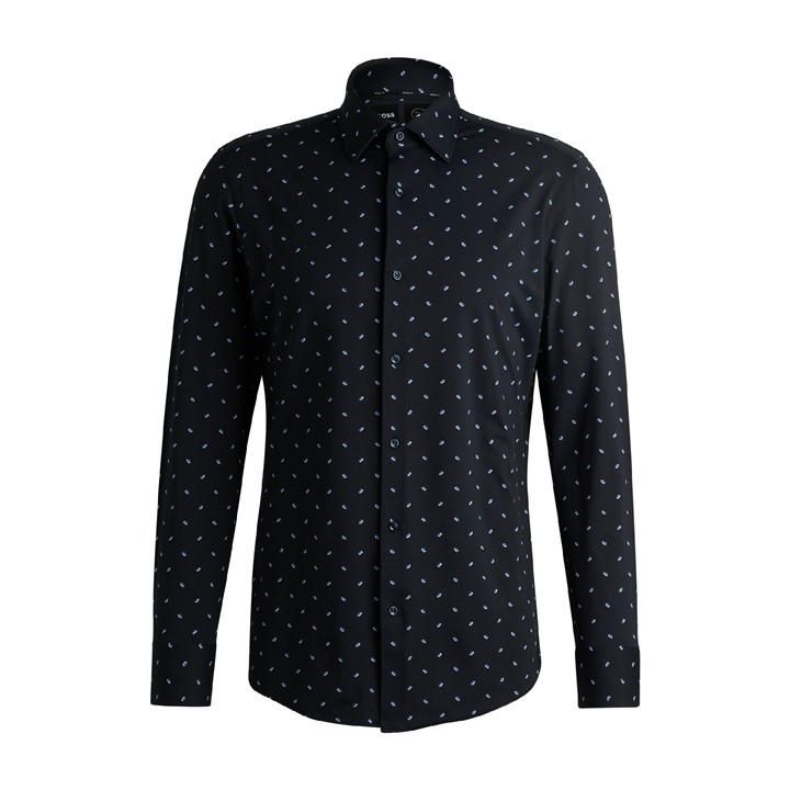 Boss Men's Blue P Hank Kent Long Sleeve Oxford Shirt in Size 38, Sports Direct