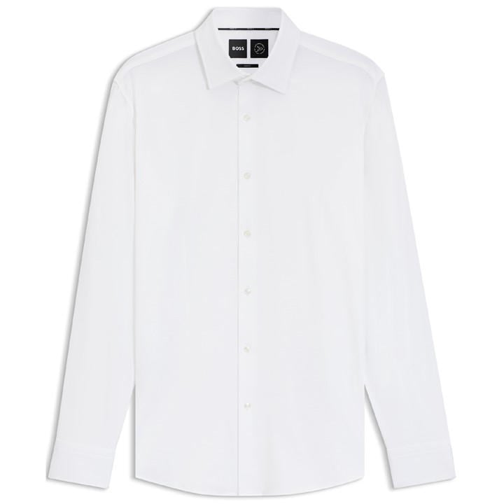 Boss Men's White P Hank Kent Long Sleeve Oxford Shirt in Size 38, Sports Direct