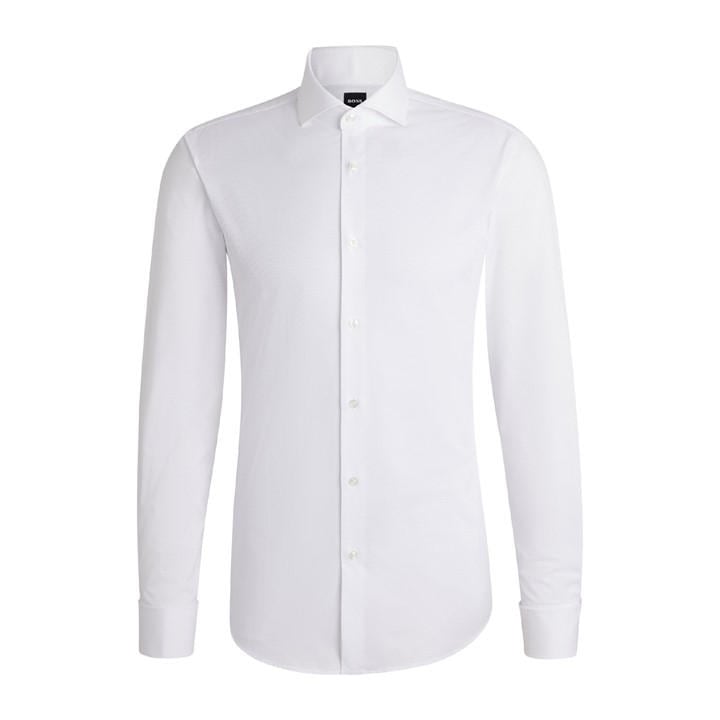 Boss Men' White Long Sleeve Oxford Shirt in Size S, Sports Direct