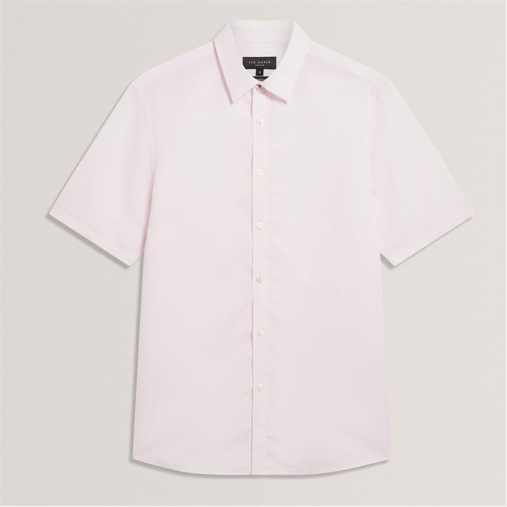 Ted Baker Men's Pink Ss Regular Fit Linen Shirt in Size 2XL, Sports Direct
