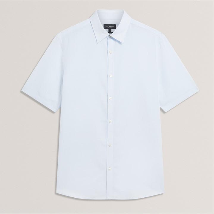 Ted Baker Men's Blue Ss Regular Fit Linen Shirt in Size 2XL, Sports Direct