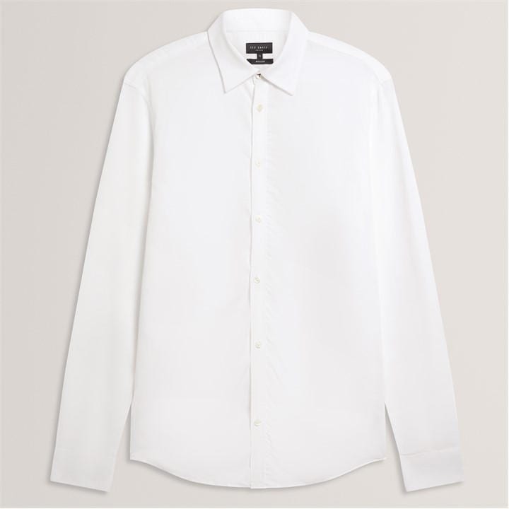 Ted Baker Men's White Ls Regular Fit Linen Shirt in Size 2XL, Sports Direct