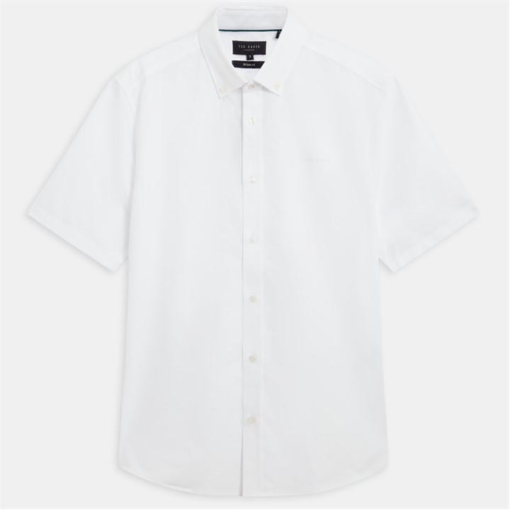 Ted Baker Men's White Ss Reg Fit Oxford Shirt in Size XL, Sports Direct