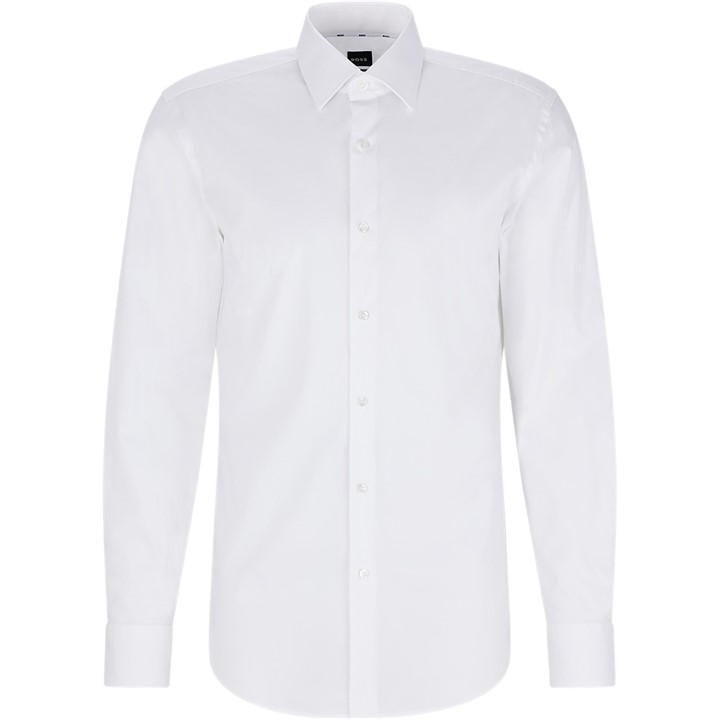 Boss Men's White H Hank Kent Long Sleeve Oxford Shirt in Size 15.75L in, Sports Direct