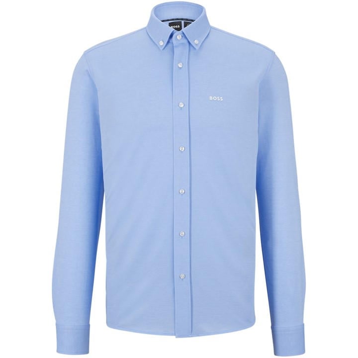Boss Men's Blue Long Sleeve Oxford Shirt in Size 37, Sports Direct