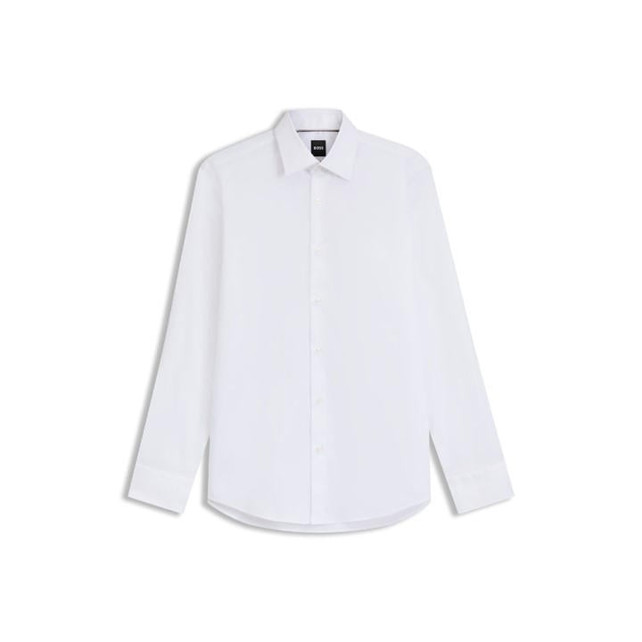 Boss Men's White H Joe Kent Long Sleeve Oxford Shirt in Size 37, Sports Direct
