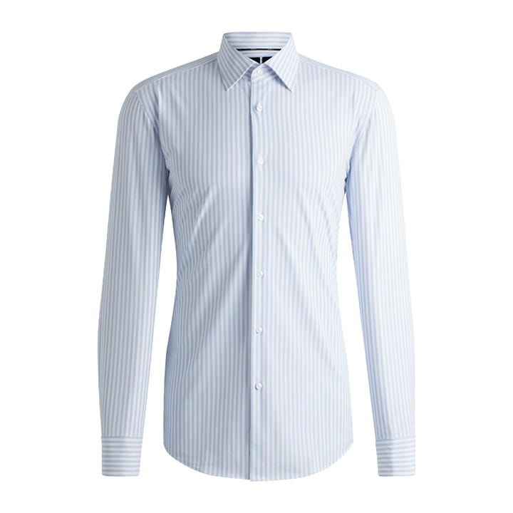 Boss Men's Blue P Hank Kent Long Sleeve Oxford Shirt in Size 39, Sports Direct