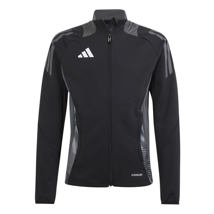 Adidas  Kids Black ' Tiro24 Tracksuit Top in Size 11 - 12 Years, Sports Direct