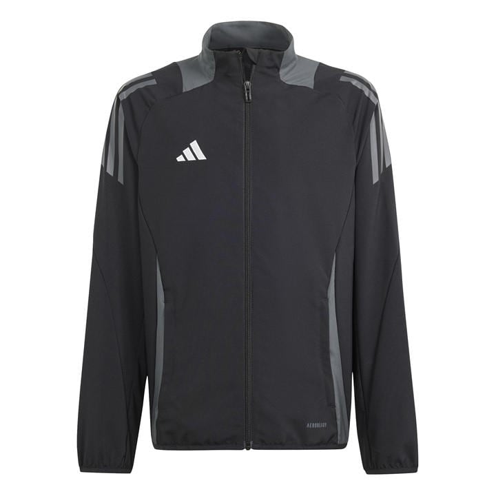 Adidas  Kids Black Kids' Tiro24 Tracksuit Top in Size 14 Years, Sports Direct