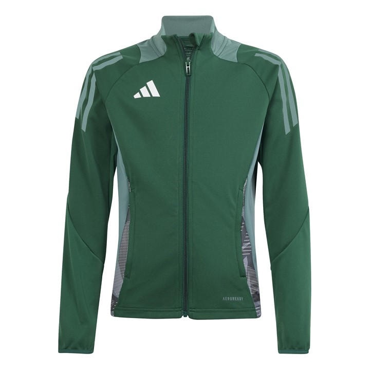 Adidas  Kids Green ' Tiro24 Tracksuit Top in Size 11 - 12 Years, Sports Direct