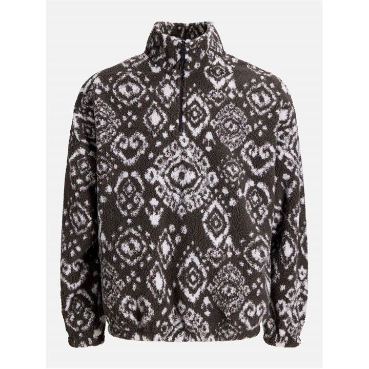 Jack And Jones Men's Grey Paddy Teddy Fleece Half Zip Top in Size 2XL, Sports Direct