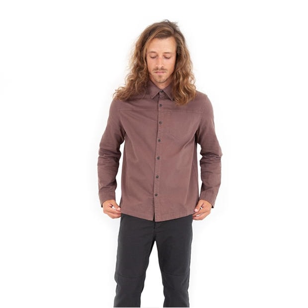 Faded Mauve - Roamers and Seekers - Men's Plaskett Long Sleeve Plain Shirt