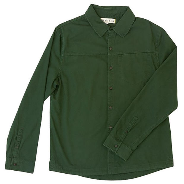 Pine - Roamers and Seekers - Men's Plaskett Long Sleeve Plain Shirt