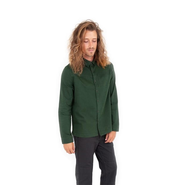 Pine - Roamers and Seekers - Men's Plaskett Long Sleeve Plain Shirt