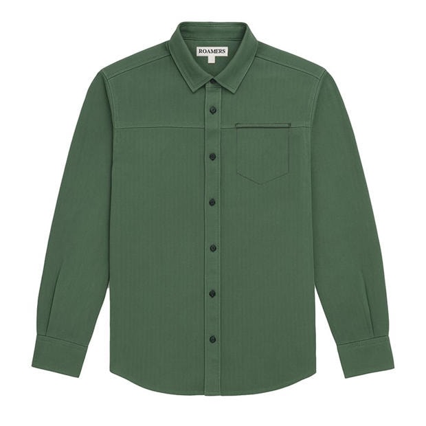 Sage - Roamers and Seekers - Men's Plaskett Long Sleeve Plain Shirt