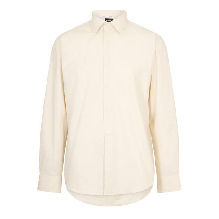 Boss Men's White H Joe Kent Long Sleeve Oxford Shirt in Size 42, Sports Direct
