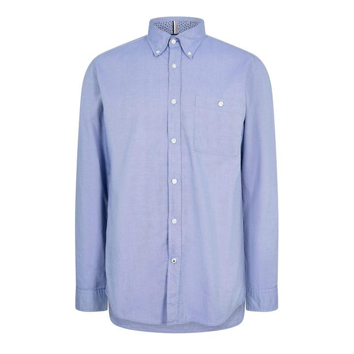 Boss Men's Blue Long Sleeve Oxford Shirt in Size 2XL, Sports Direct