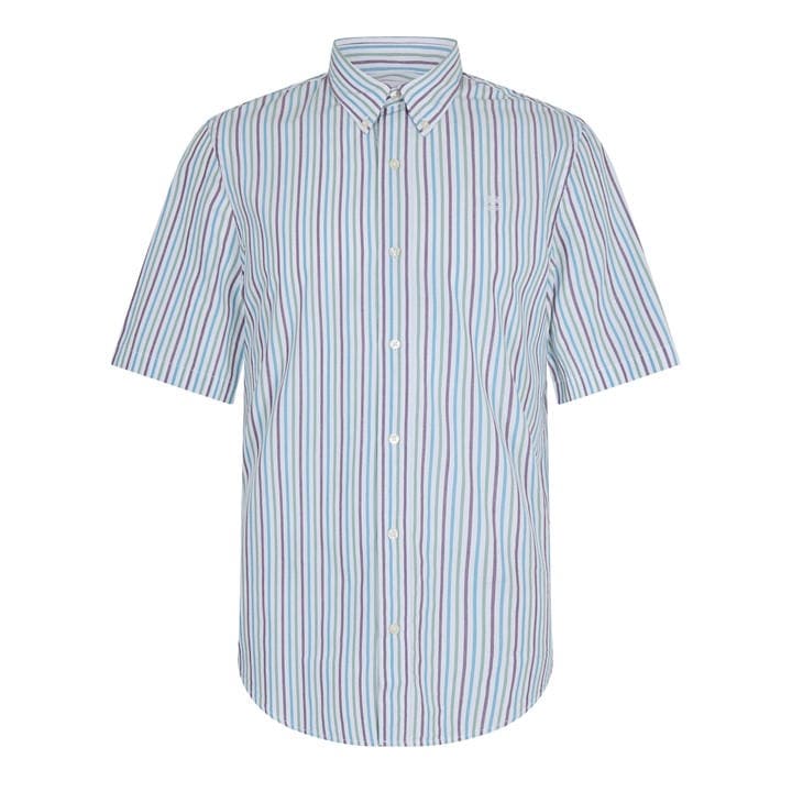 Timberland Men' White Striped Short Sleeve Oxford Shirt in Size S, Sports Direct