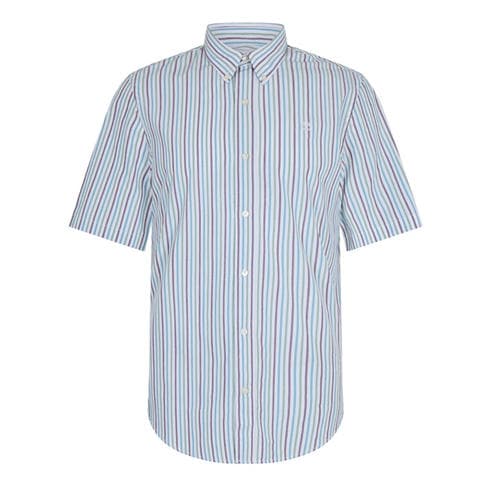 Timberland - Men's Striped Short Sleeve Oxford Shirt
