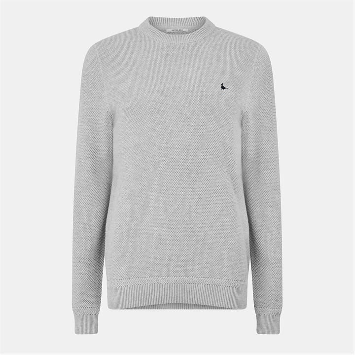 Jack Wills Men's Grey Linus Seed Stitch Crew Neck Jumper in Size 2XL, Sports Direct