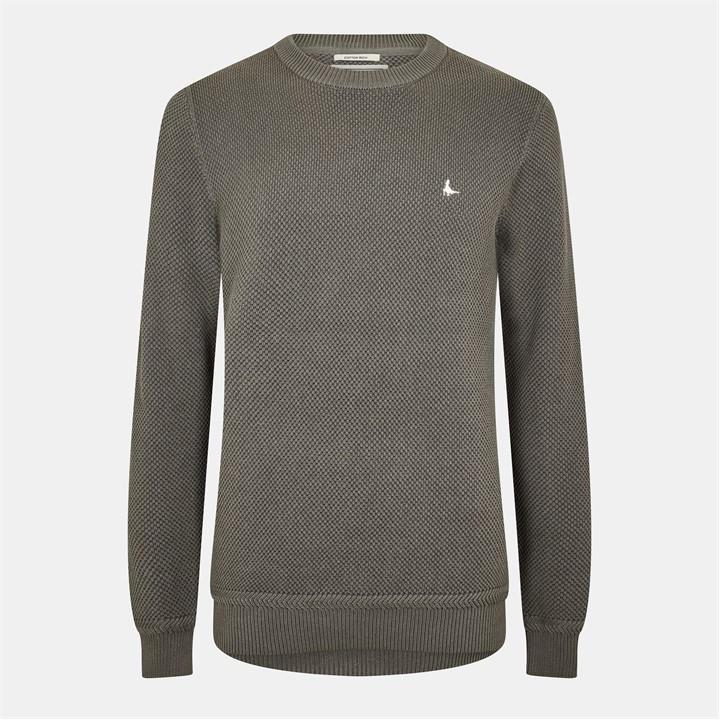 Jack Wills Men' Grey Linus Seed Stitch Crew Neck Jumper in Size S, Sports Direct
