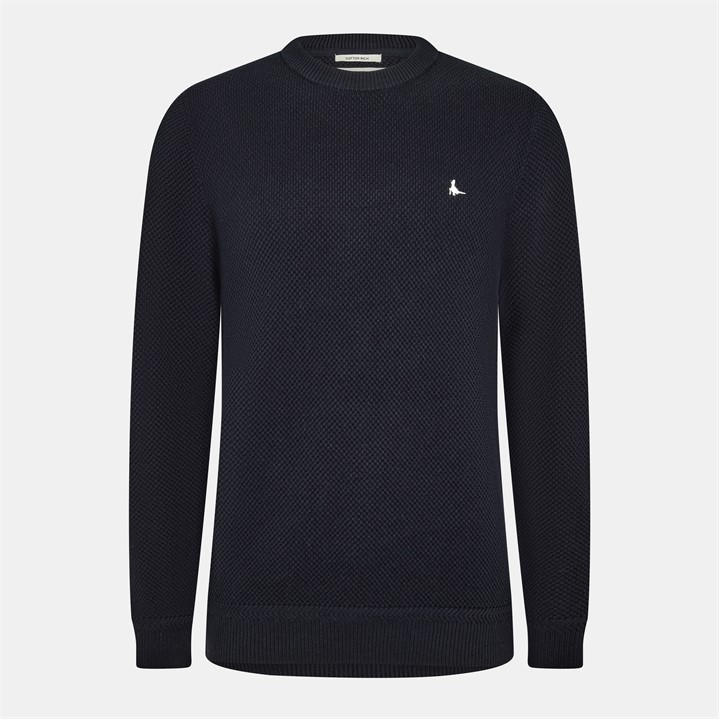 Jack Wills Men's Black Linus Seed Stitch Crew Neck Jumper in Size M, Sports Direct