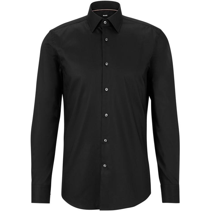 Boss Men's Black Hank Long Sleeve Shirt in Size 38, Sports Direct