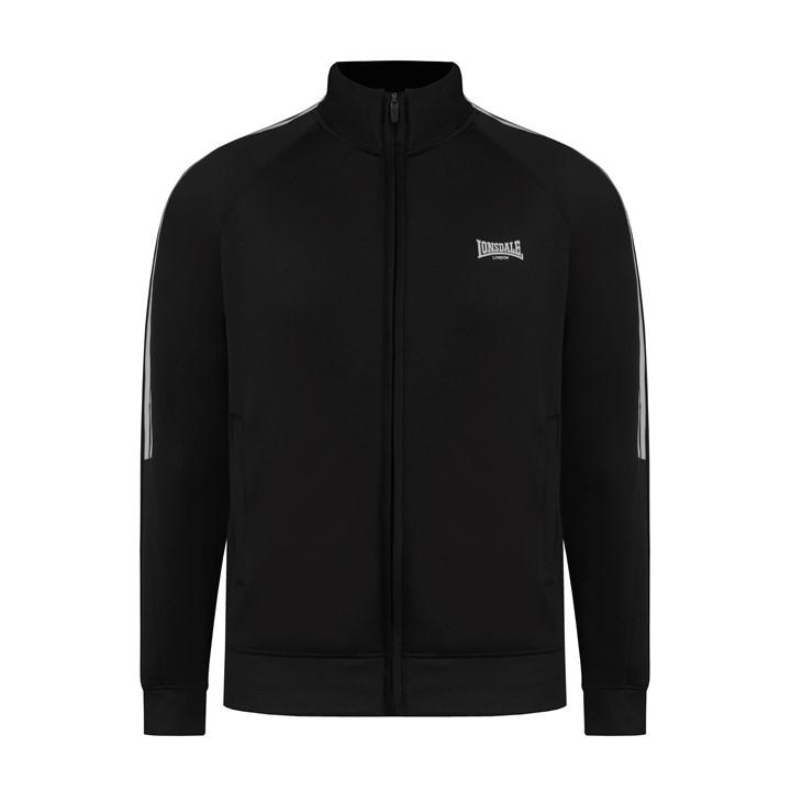 Lonsdale Men's Black 2 Stripe Track Top in Size L, Sports Direct