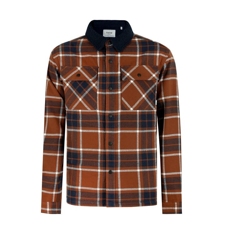 Firetrap Men's Red Borg Check Overshirt in Size 2XL, Sports Direct