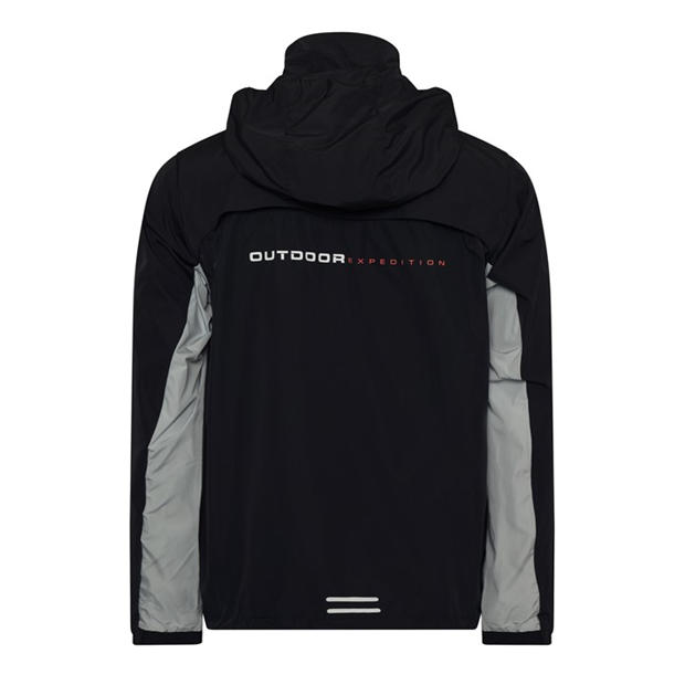 Black/Coral - OEX - Men's Grampian Windrunner Tracksuit Top