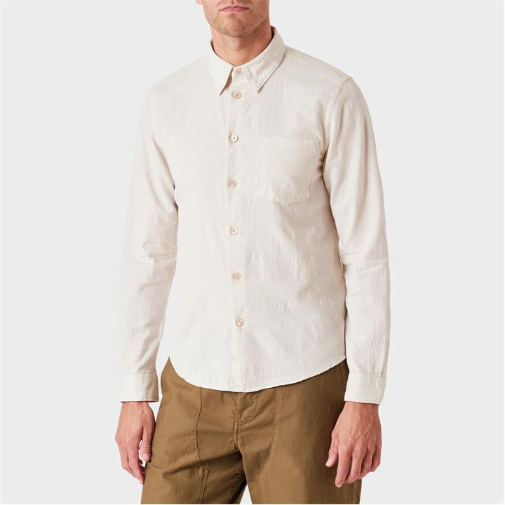 Ps Paul Smith Men's White Long-Sleeve Plain Shirt in Size M, Sports Direct