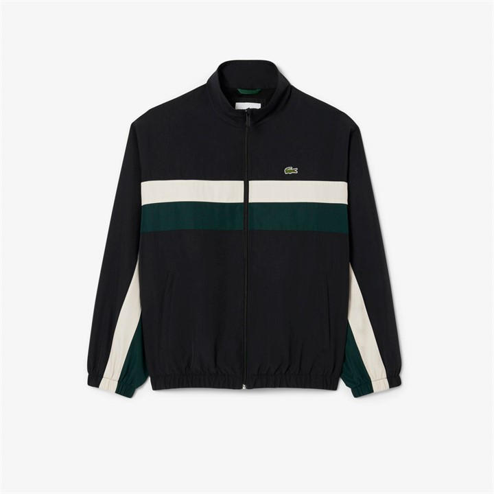 Lacoste Men's Black Cb Tracksuit Top in Size M, Sports Direct