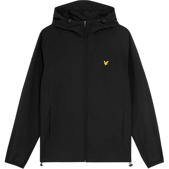 Lyle And Scott Men' Black Woven Zip Through Tracksuit Top in Size S, Sports Direct