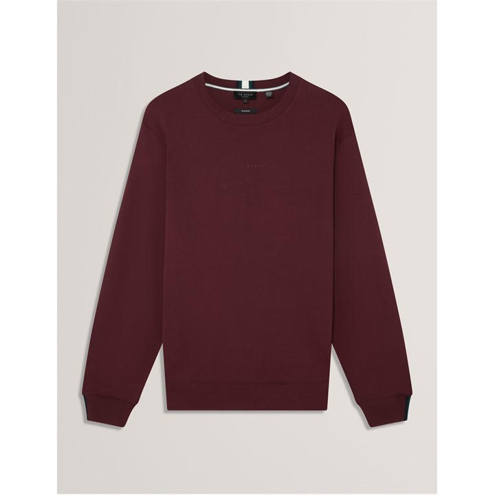 Ted Baker Men' Red Long-Sleeve Crew Tracksuit Top in Size S, Sports Direct