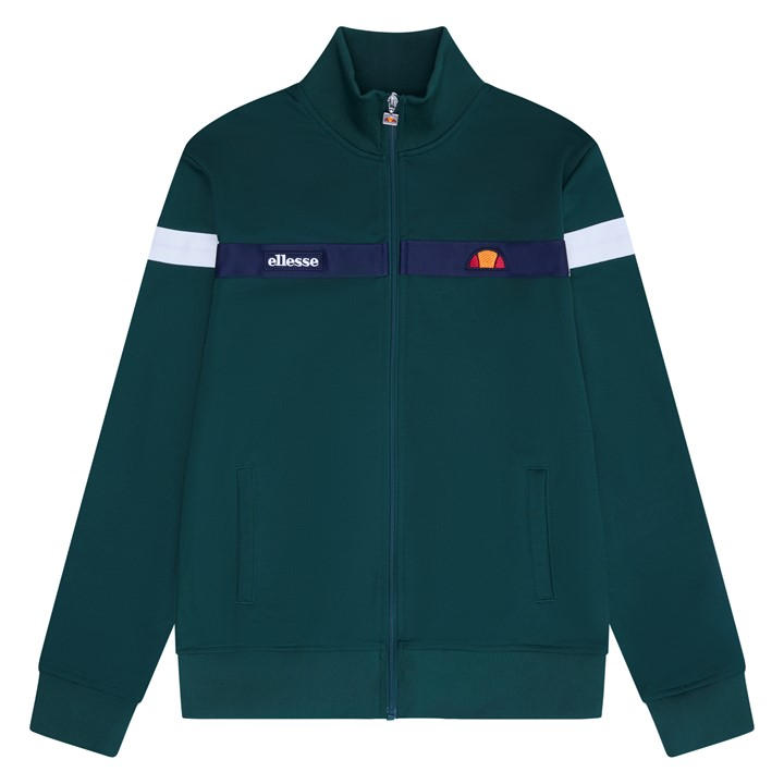 Ellesse Men's Green Tracksuit Top in Size L, Sports Direct