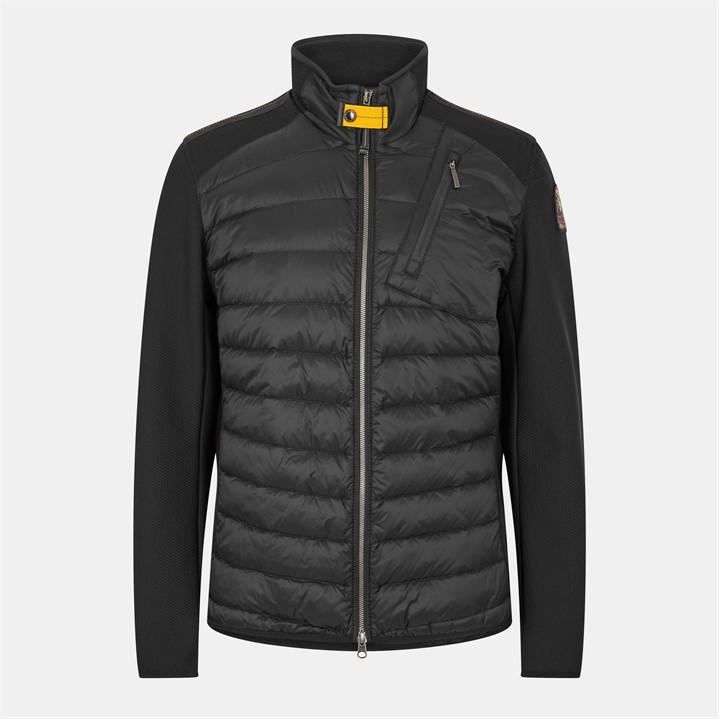 Parajumpers Men's Black Jayden Duck Down Funnel Neck Short Puffer Jacket in Size 2XL, Sports Direct