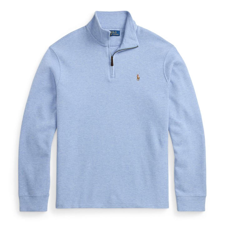 Polo Ralph Lauren Men's Blue Estate Fleece Quarter Zip Sweater in Size 2XL, Sports Direct
