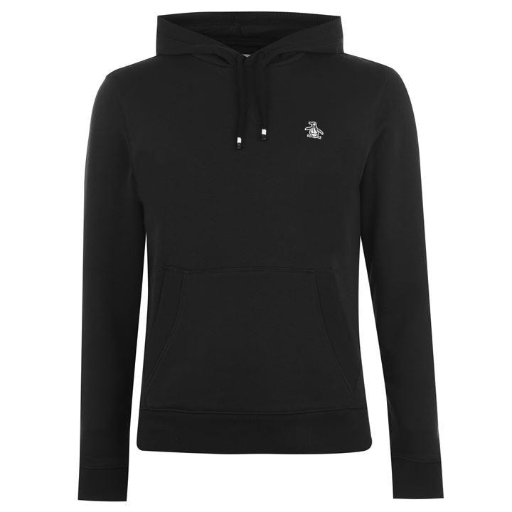 Original Penguin Men' Black Fleece Popover Hoodie in Size S, Sports Direct