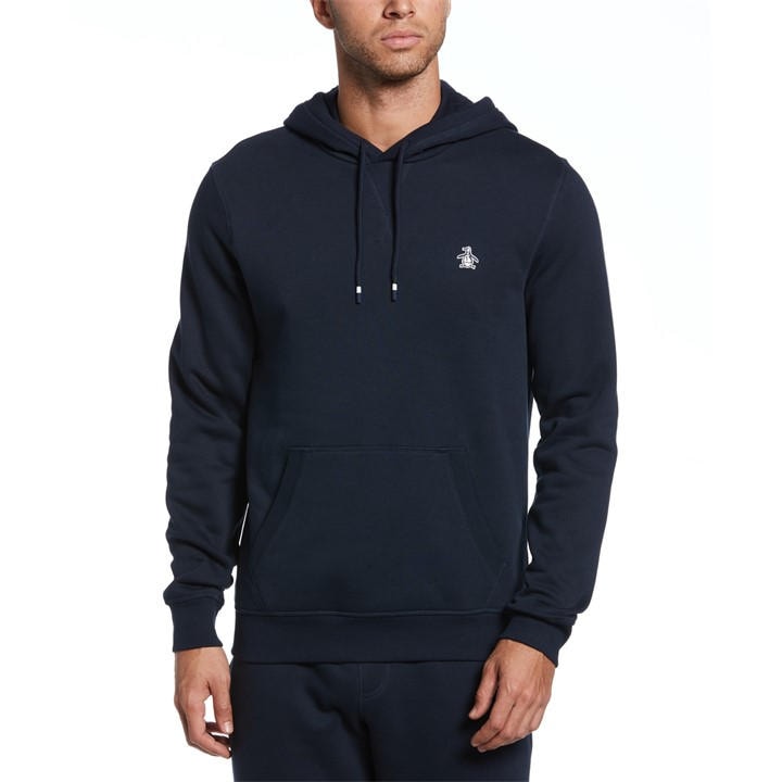 Original Penguin Men' Blue Fleece Popover Hoodie in Size S, Sports Direct